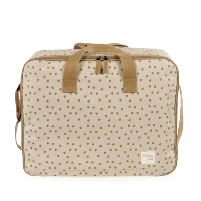 Maleta maternal corazones Poppy canela - Imagen 6