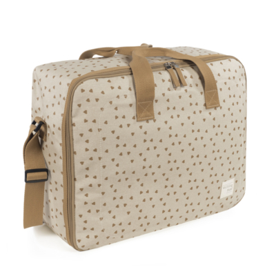 Maleta maternal corazones Poppy canela