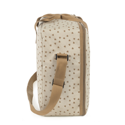 Maleta maternal corazones Poppy canela - Imagen 8