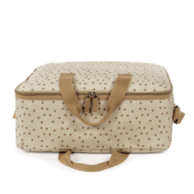 Maleta maternal corazones Poppy canela - Imagen 7