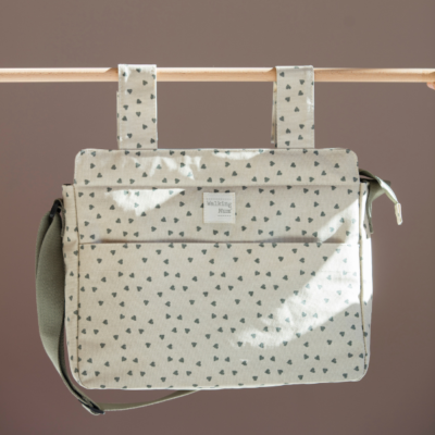 Bolsa canastilla corazones Poppy musgo - Imagen 3