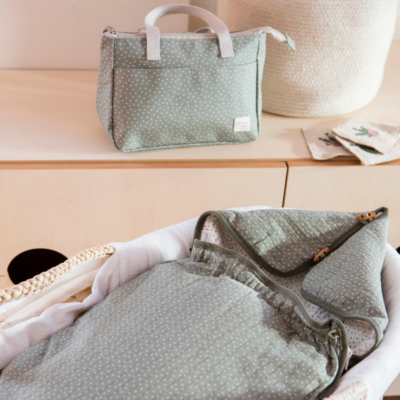 Saco capazo 2 en 1 topito Poppy musgo entretiempo - Imagen 2