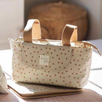 Organizador para silla corazones Poppy canela - Imagen 2