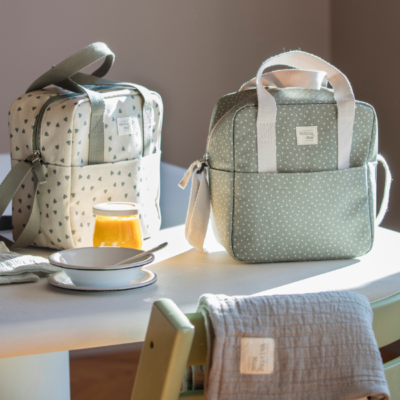 Bolsa térmica biberones topito Poppy musgo - Imagen 3