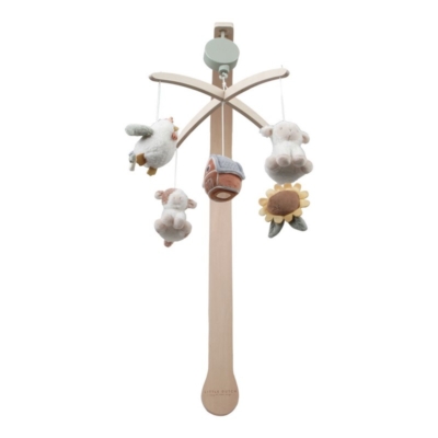 Móvil musical de madera pequeña granja - Imagen 6