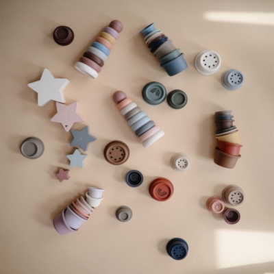 Anillos apilables Mushie solid rustic - Imagen 6