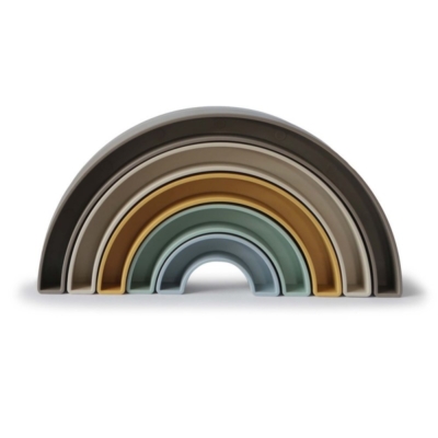 Arcoiris apilables Mushie solid hillside