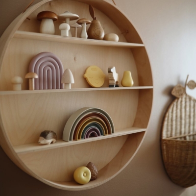 Arcoiris apilables Mushie solid tropical - Imagen 3