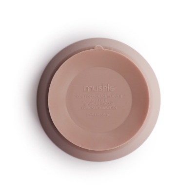 Bol con ventosa Mushie solid blush - Imagen 3