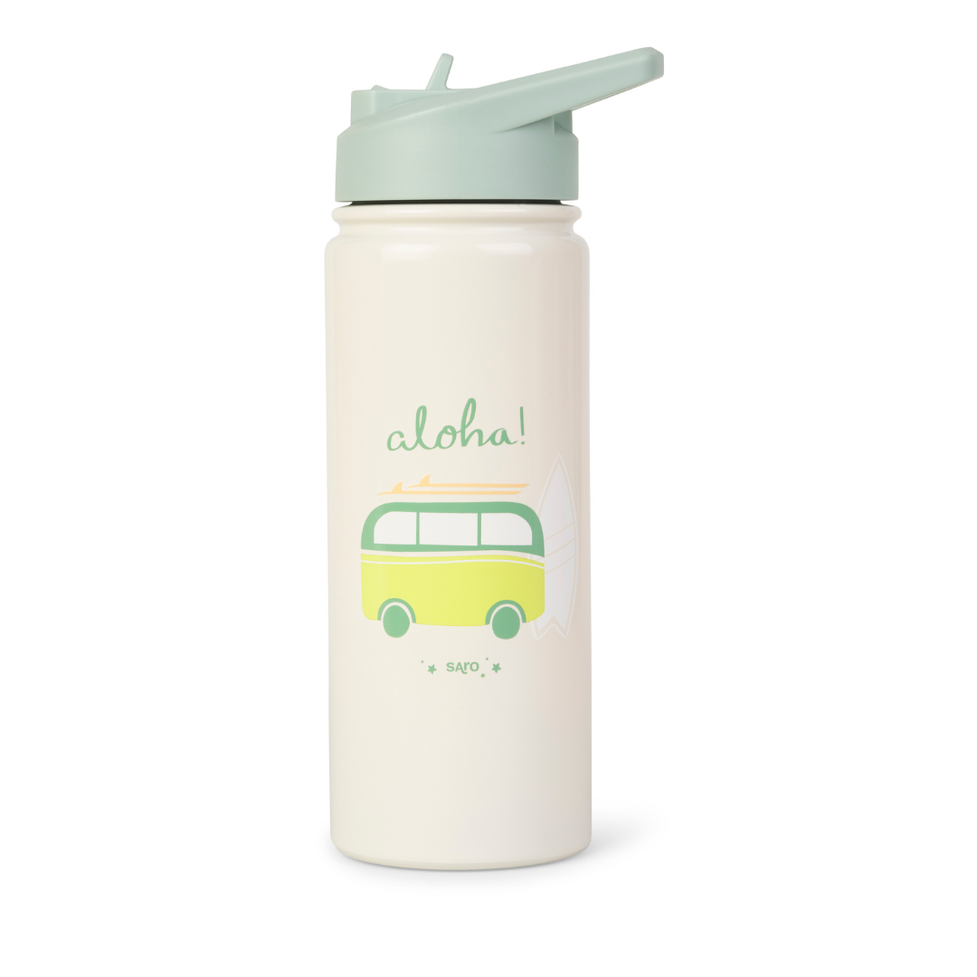 botellas de agua Saro (7) Botella térmica con pajita 500ml. Aloha - Imagen 1