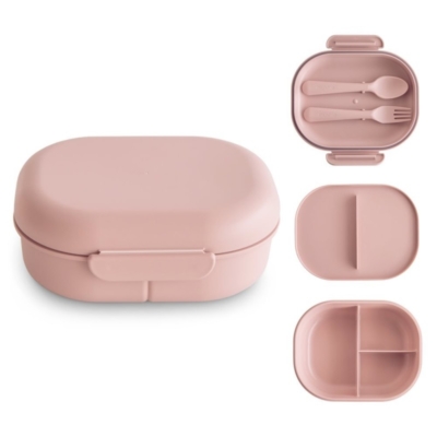 Caja de almuerzo Mushie solid blush