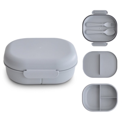 Caja de almuerzo Mushie  solid cloud