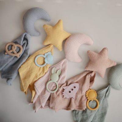 Mordedor silicona Mushie bunny sage - Imagen 4