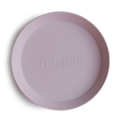Pack dos platos redondos Mushie solid soft lilac - Imagen 2