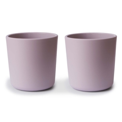 Pack dos vasos Mushie solid soft lilac