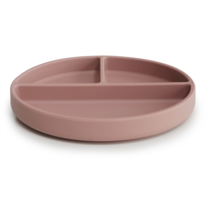 Plato ventosa-compartimentos Mushie solid blush - Imagen 2