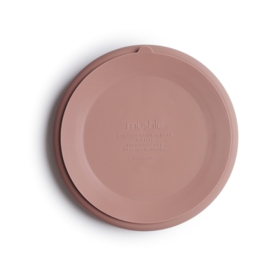 Plato ventosa-compartimentos Mushie solid blush - Imagen 3