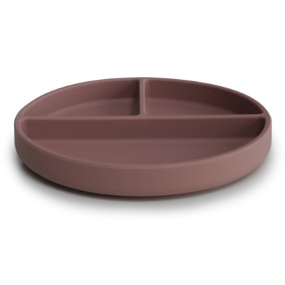 Plato ventosa-compartimentos Mushie solid cloudy mauve - Imagen 2