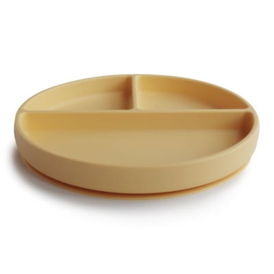 Plato ventosa-compartimentos Mushie solid daffodil - Imagen 2