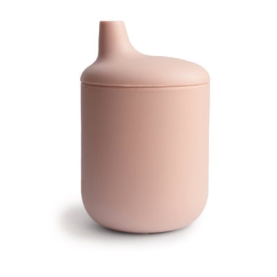 Taza didáctica silicona Mushie solid blush