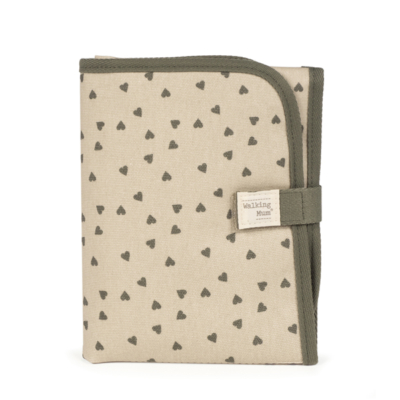 Cambiador de viaje corazones Poppy musgo