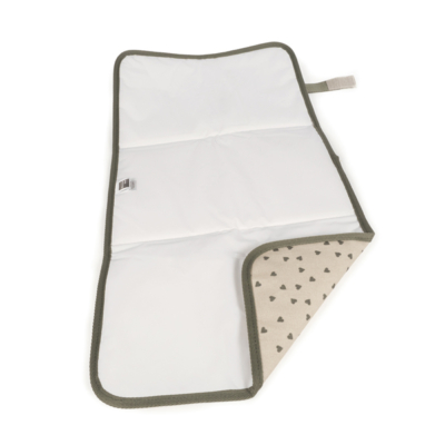 Cambiador de viaje corazones Poppy musgo - Imagen 3