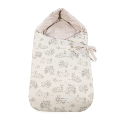 Saco capucha Toile de Jouy Cream