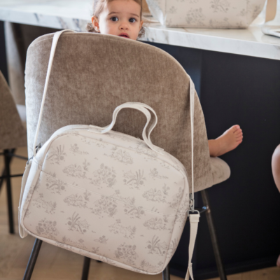 Bolsa canastilla Toile de Jouy Cream - Imagen 3