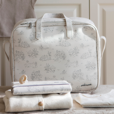 Cambiador de viaje Toile de Jouy Cream - Imagen 2