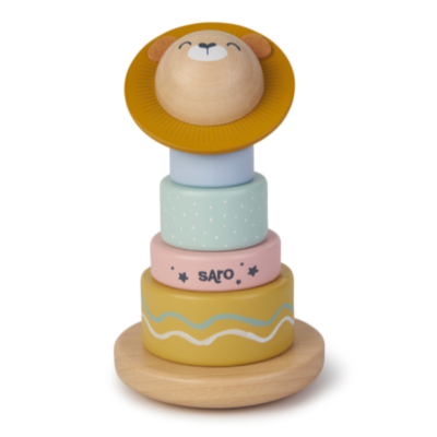 Juguete apilable de madera