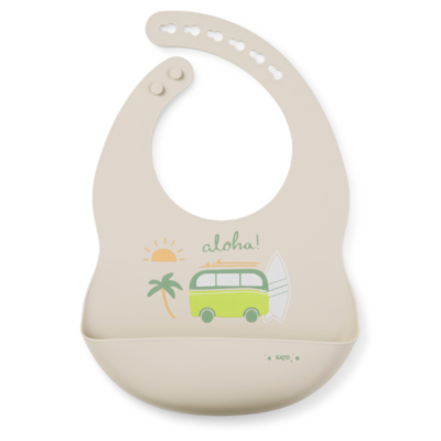 Babero de silicona Aloha