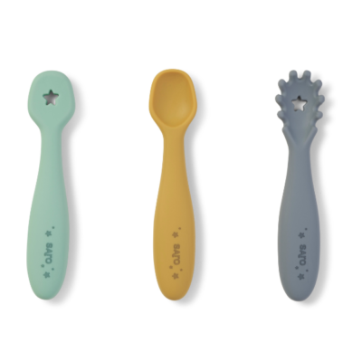 Set de cubiertos de aprendizaje Azul bruma