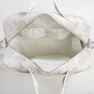 Bolsa canastilla Toile de Jouy Cream - Imagen 4