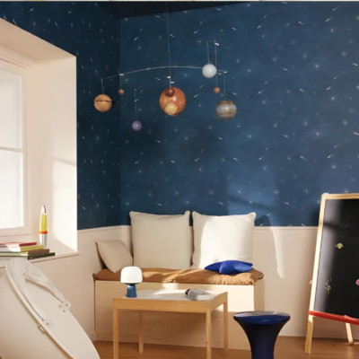 Papel pintado Les Mini Mondes - Ciel Etoile Azul - Imagen 2