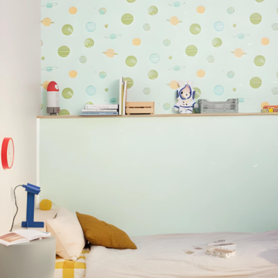 Papel pintado Les Mini Mondes - Ciel Etoile Verde - Imagen 2