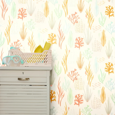 Papel pintado Les Mini Mondes - Fondo Marino Multicolor - Imagen 3