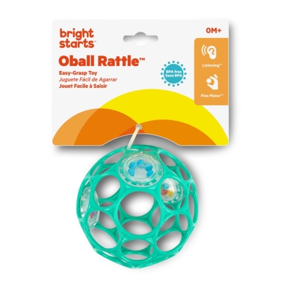 Oball pelota con sonajero turquesa - Imagen 2