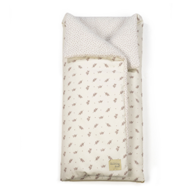 Saco 2 en 1 Arrullo-manta Mimosa rosa