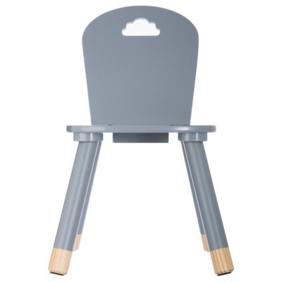 Silla de madera infantil gris - Imagen 4