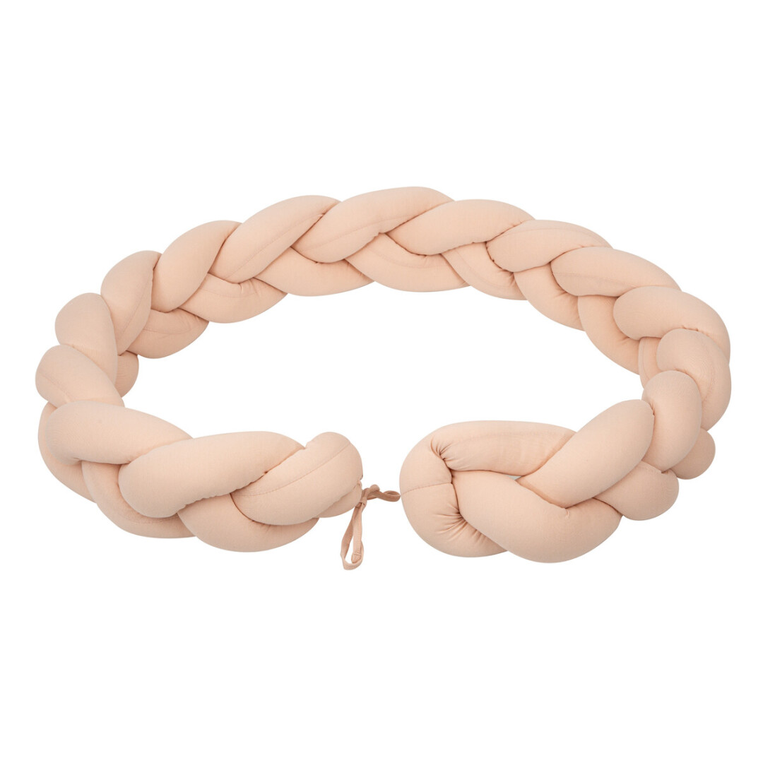54FU00002744 Protector de cuna trenza Basics Rosa empolvado - Imagen 1