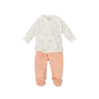 Conjunto de jubón y polaina Ciel rosa 1-3 meses