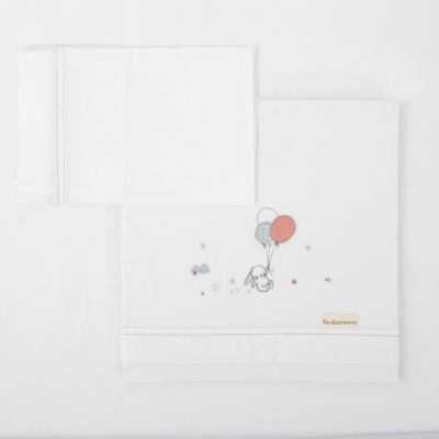 Juego de sábanas algodón 60x120cm Jolie rosa