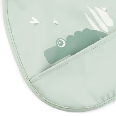 Pack de dos baberos con bosillo Tiny Croco verde - Imagen 3