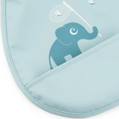 Pack de dos baberos con bosillo Tiny Elphee azul - Imagen 3