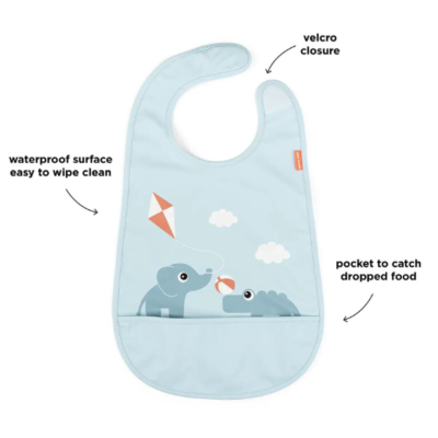 Babero con velcro Playground blue - Imagen 3