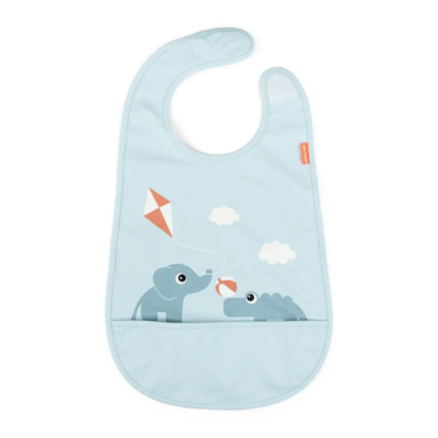 Babero con velcro Playground blue