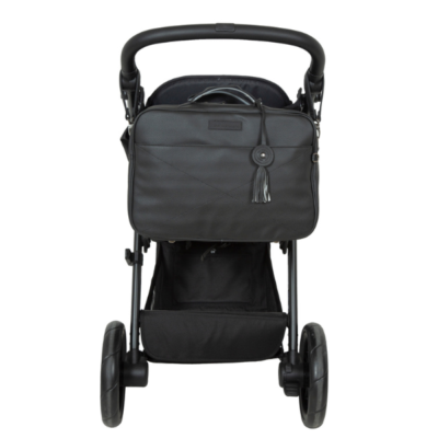 Bolso canastilla con cambiador Quilt negro - Imagen 2