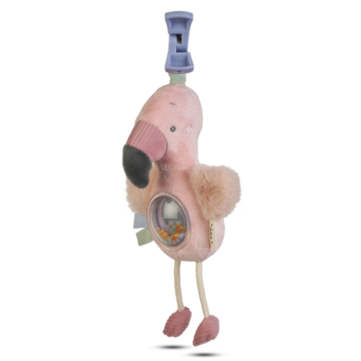 Sonajero con pinza Jungle Party Flamingo