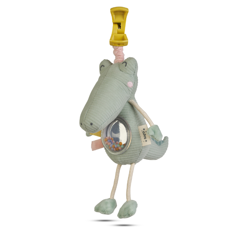 _Saro (21) Sonajero con pinza Jungle Party Crocodrile - Imagen 1