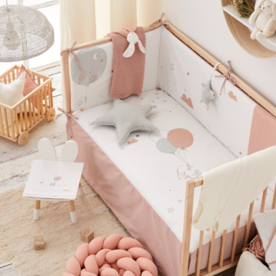Colcha edredón+Protector para cuna Jolie rosa - Imagen 2